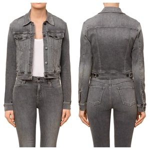 J Brand Harlow Stretch Denim Jacket Earl Grey Wash XS